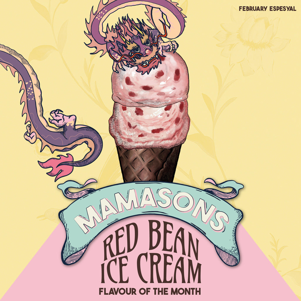 Red Bean Ice Cream - Flavor of the Month for Lunar New Year at Mamasons Dirty Ice Cream