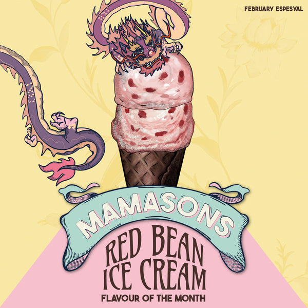 Red Bean Ice Cream - Flavor of the Month for Lunar New Year at Mamasons Dirty Ice Cream